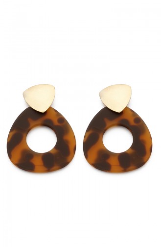 Womens Earrings Kp7515 Brown Yellow 7515