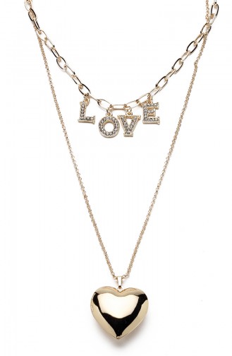 Collier Coeur Love Jaune Or UK9172 9172