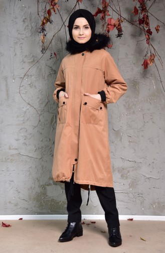 Furry Coat 6342B-01 Camel 6342B-01