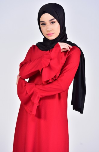 EFE Layer Sleeve Dress  0362-04 Claret Red 0362-04