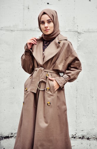 Trench Coat Manches Chauve Souris 90002-04 Café au Lait 90002-04