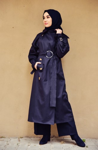 Fledermausarm Trenchcoat 90002-07 Dunkelblau 90002-07