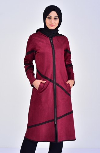 Hooded Suede Cape 5099-02 Damson 5099-02