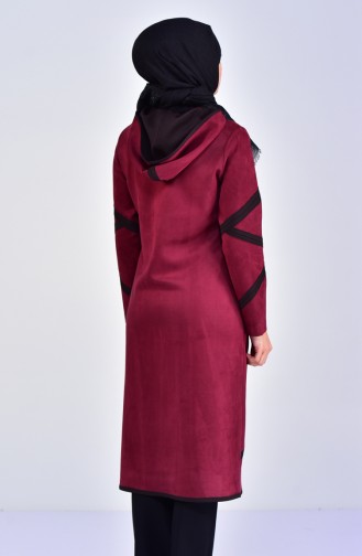 Hooded Suede Cape 5099-02 Damson 5099-02
