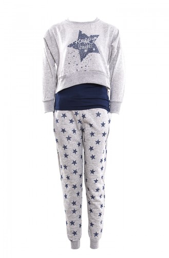 Women´s Pajamas Suit ı MAN9495-01 Gray 9495-01