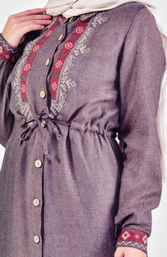Brown Hijab Dress 2038-01