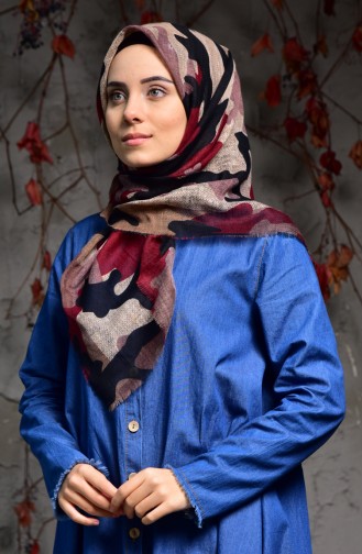 Camouflage Patterned Scarf 2120-08 Powder 2120-08