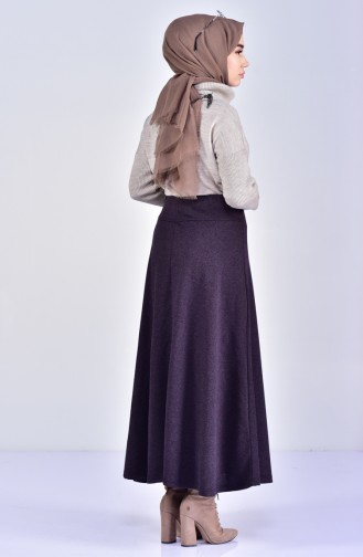 Waist Elastic Skirt 2117-05 Purple 2117-05