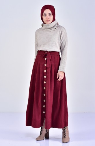 Claret Red Skirt 1001-03