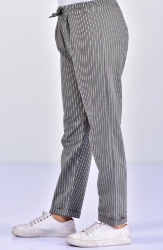 Striped Pants 1329-08 Khaki Green 1329-08