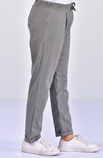 Striped Pants 1329-08 Khaki Green 1329-08