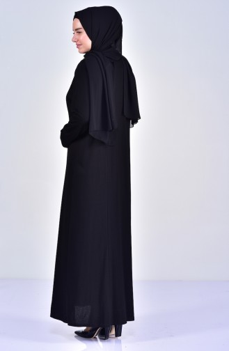 Large size Garnish Dress 4841-02 Black 4841-02