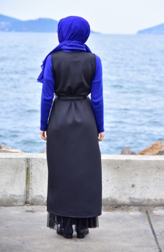 Schwarz Hijab Kleider 0021-01