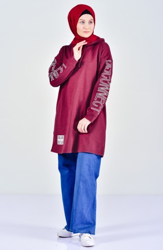 Hooded Sport Tunic 9022-06 Claret Red 9022-06