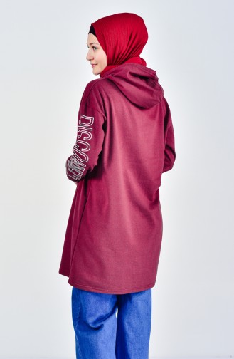 Hooded Sport Tunic 9022-06 Claret Red 9022-06