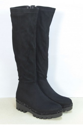 Marjin Antaz Dolgu Boots Black Suede 18K02709203_002