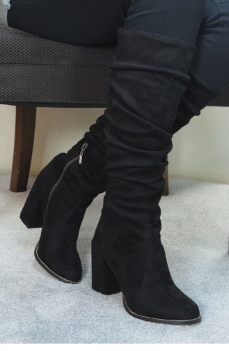 Marjin Haleri Bottes a Talons Noir Daim 18K000029CU308_002