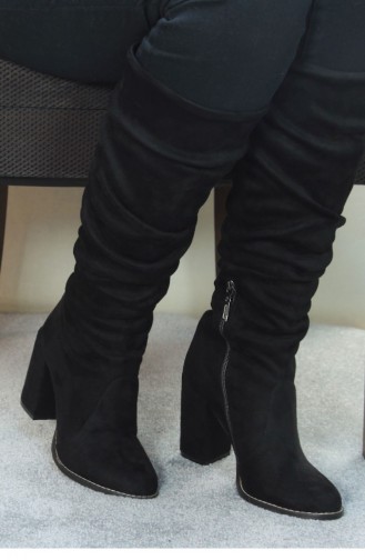 Marjin Haleri Bottes a Talons Noir Daim 18K000029CU308_002