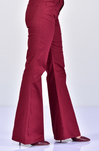 Spanish Leg Trousers Claret Red 8868-06