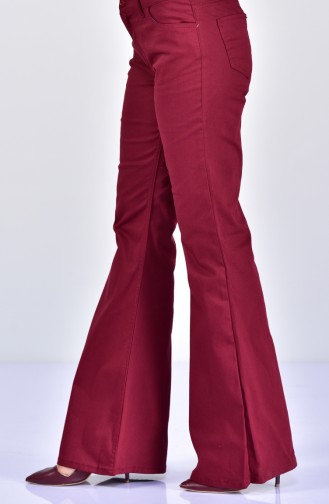 Spanish Leg Trousers Claret Red 8868-06