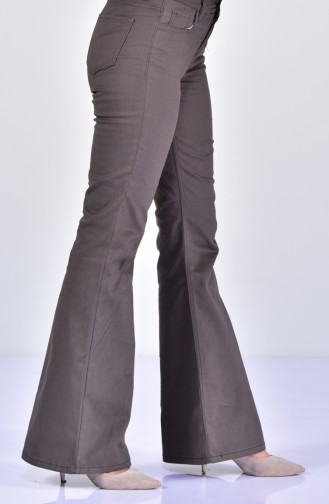 MIHRISAH Spanish Leg Trousers 2328-06 Khaki 2328-06