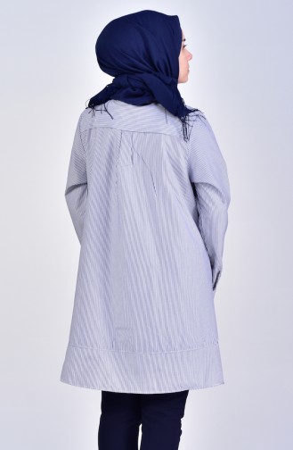 Striped Shirt 5148-03 Navy Blue 5148-03