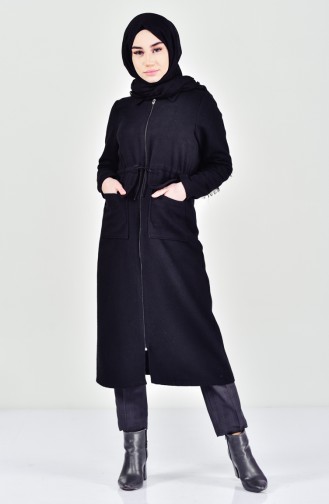 Waist Shirred Cachet  Coat 1004-01 Black 1004-01
