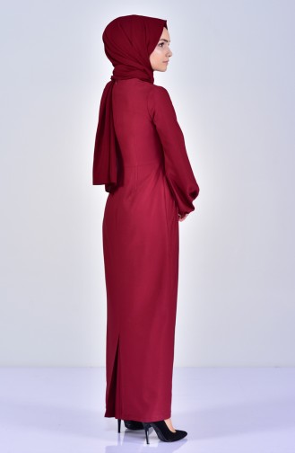 فستان أحمر كلاريت 7207-06