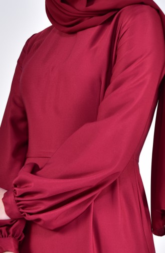 فستان أحمر كلاريت 7207-06