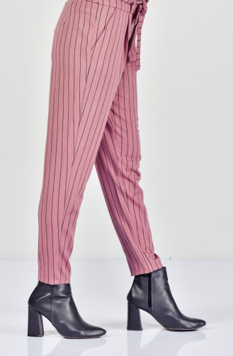 Striped Belted Pants 182540-04 Powder 182540-04