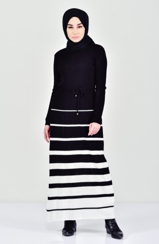 Black Hijab Dress 9102-01