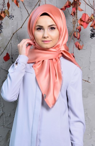 Plain Taffeta Shawl 901408-06 Dark Salmon 901408-06