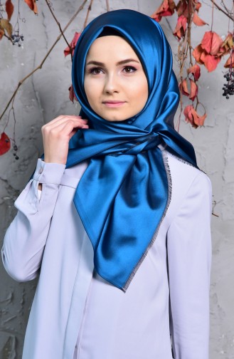 Plain Taffeta Shawl 901408-09 Oil Blue 901408-09