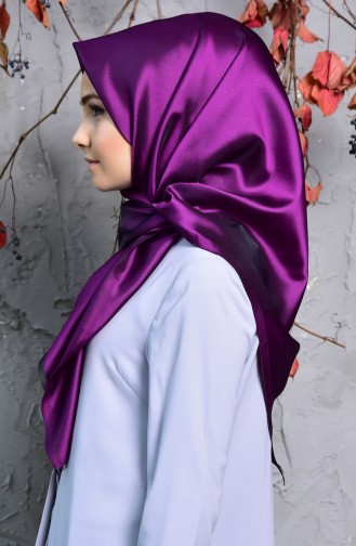 Plain Taffeta Shawl 901408-12 Violet Color 901408-12