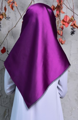 Plain Taffeta Shawl 901408-12 Violet Color 901408-12