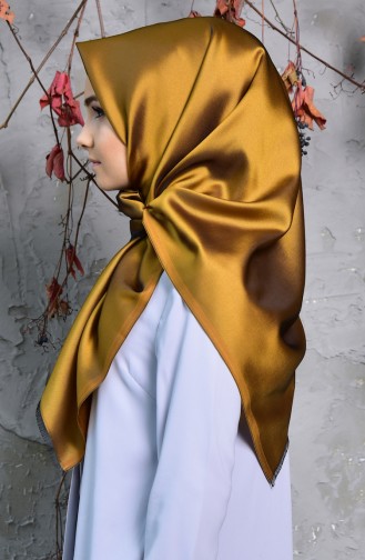 Plain Taffeta Shawl 901408-18 Saffron 901408-18