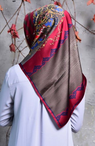 Karaca Echarpe Rayon a Motifs 90550-05 Bordeaux Bleu Marine 90550-05