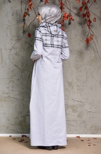 Kleid mit Kapuze 4046-01 Grau 4046-01