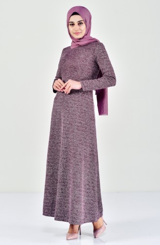 Drapiertes Kleid 0001-01 Zwetschge 0001-01