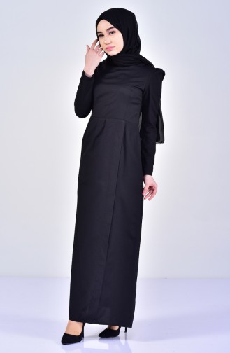 Robe Détail Plis 2985-05 Noir 2985-05