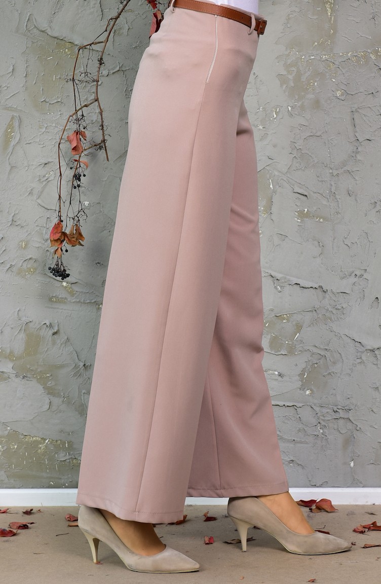 Pantalon large on sale rose poudré