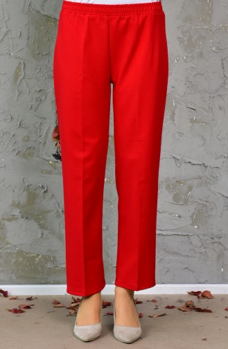 Elastic Waist Trousers 2030-05 Red 2030-05