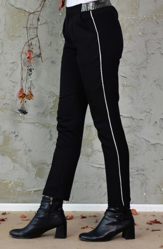 Pantalon Taille élastique 1210-02 Noir 1210-02