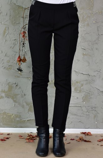 Pantalon Taille élastique 1210-02 Noir 1210-02