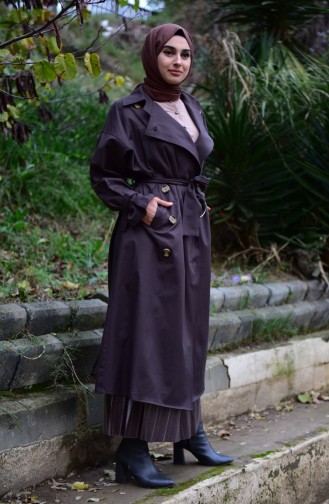 Bat Sleeve Trench Coat 90002-09 Brown 90002-09