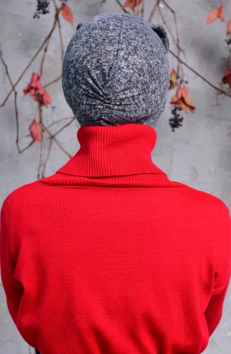 Bonnet Tricot Avec Noeud 9005-02 Noir 9005-02