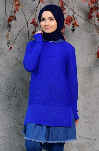 iLMEK Knitwear Sweater 3724-06 Saks Blue 3724-08
