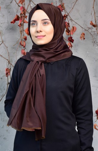 Plain Cotton Shawl 99226-01 Brown 99226-01