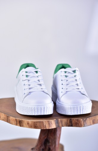 اول فورس حذاء نسائي سنيكرز 0779-01 لون أبيض و أخضر 0779-01