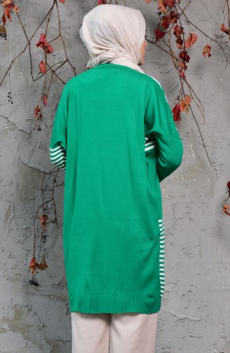 Striped Long Sweater 4709-01 Green 4709-01
